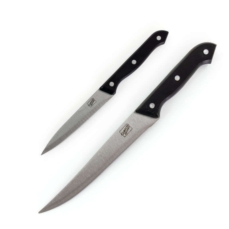 Gibson Home Wildcraft 15 Piece Stainless Steel Cutlery Set with Pine Wood Cutting Board