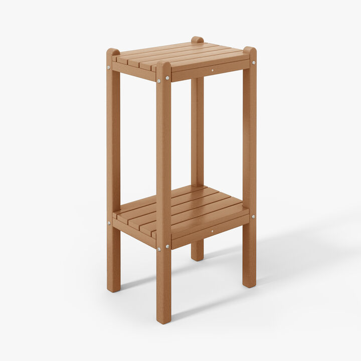WestinTrends 36" Outdoor Adirondack HDPE 2-Tier Patio Side Table