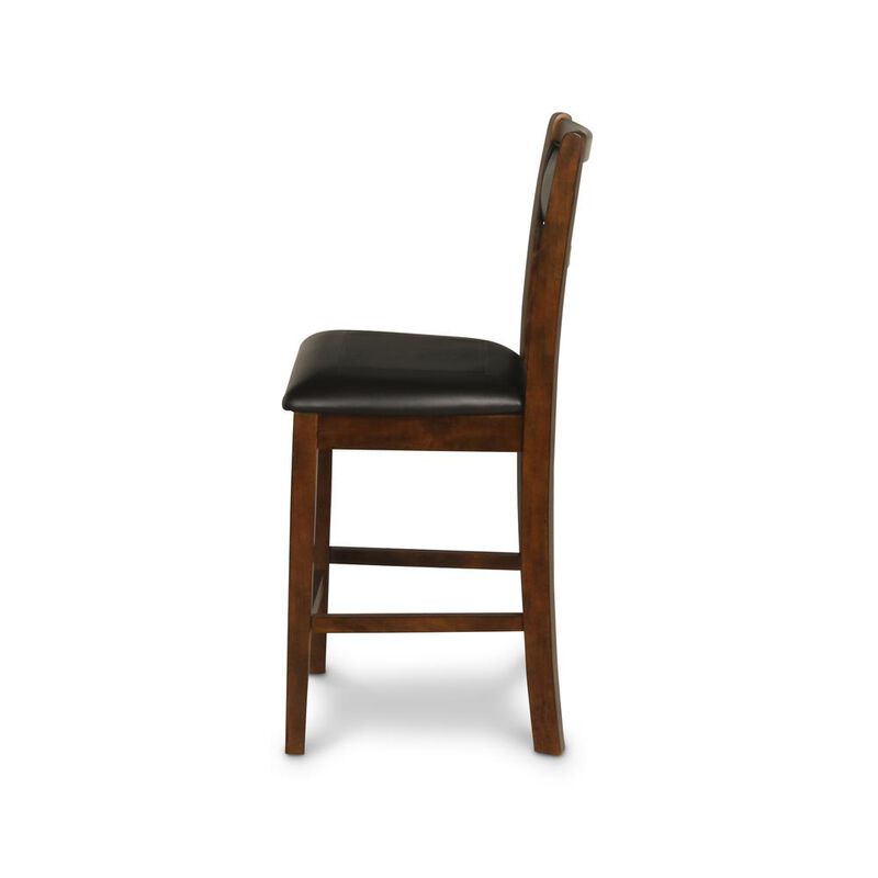 New Classic Furniture Furniture Gia 5-Piece Transitional Wood Dining Set in Brown