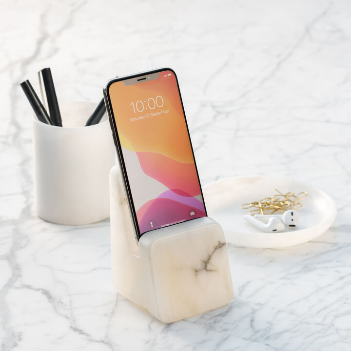 Alta Phone Stand, Alabaster