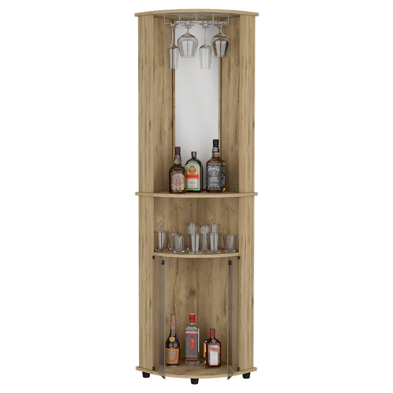 Corner Bar Cabinet Rialto, Living Room, Macadamia
