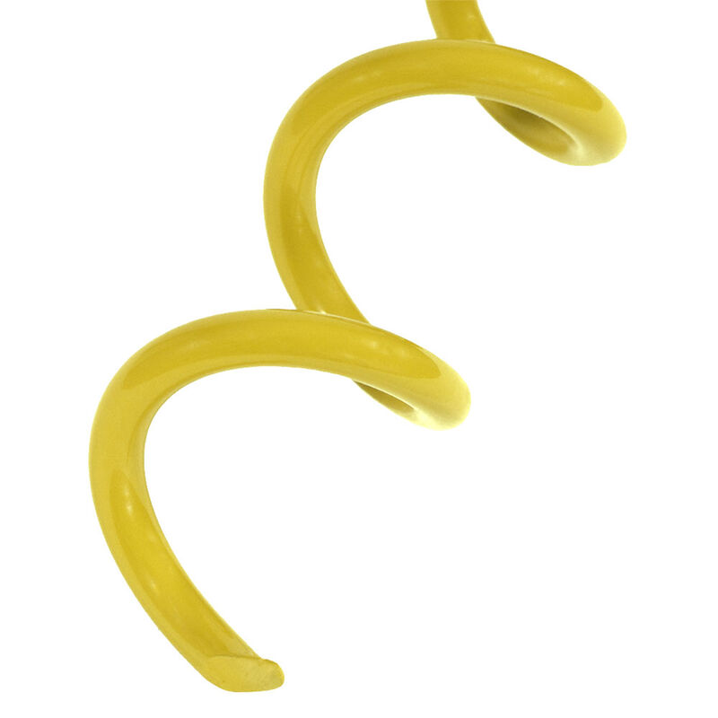Sunnydaze Yellow Powder-Coated Steel Spiral Anchor Stake Screw - 16 in