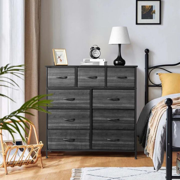 9-Drawer Storage Cabinet 6 Large & 3 Small Non-Woven Fabric Drawers for Bedroom & Closet Organization