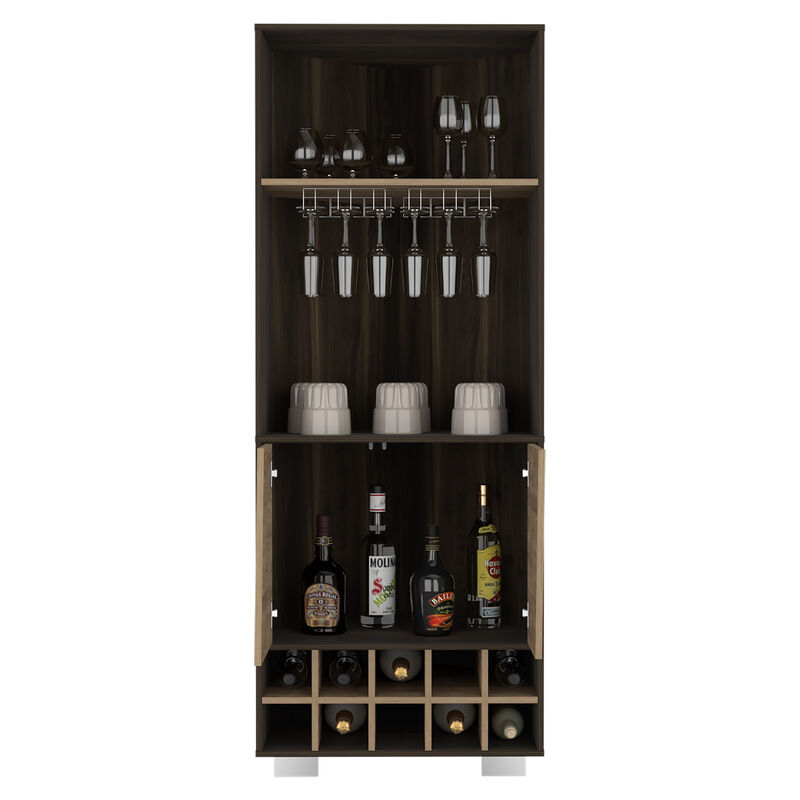 Corner Bar Cabinet Albarr, Living Room, Dark Oak / Pine