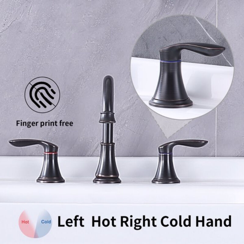 Widespread Oil-Rubbed Bronze Bathroom Faucet with 2 Handles for Stylish Vanity Sink