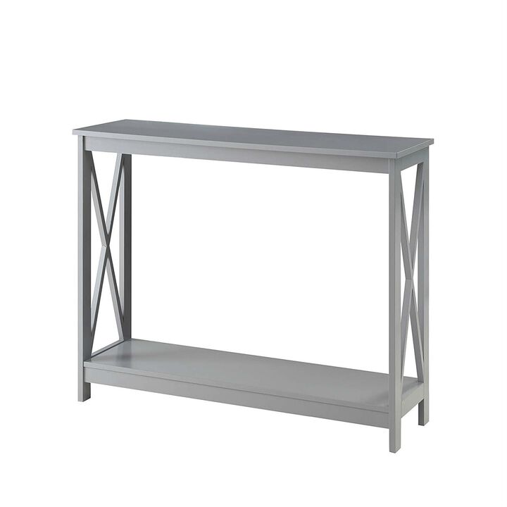 Hivvago Wood Console Sofa Table with Bottom Storage Shelf