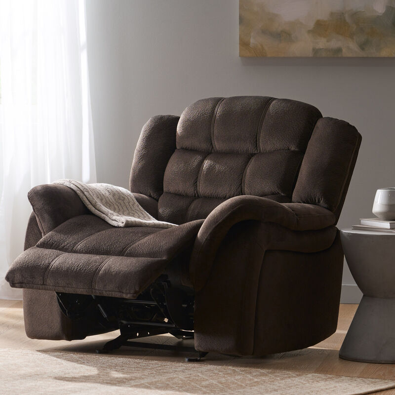 Merax Classic Design Plush Fabric Glider Recliner Chair