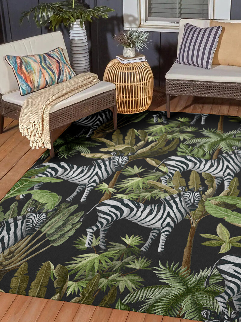 Tropics TC13 Black 3' x 5' Rug
