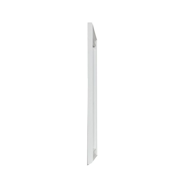 Limi 37 x 43 Dresser Mirror, Modern Wood Frame, White Brushed Finish - Benzara