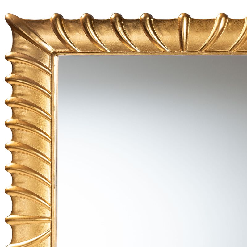 Baxton Studio Ygritte Antique Goldleaf Accent Wall Mirror