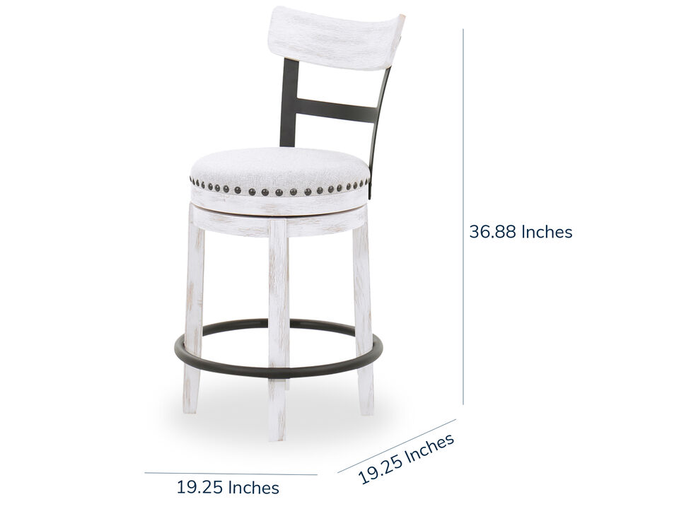 Valebeck Upholstered Swivel Barstool