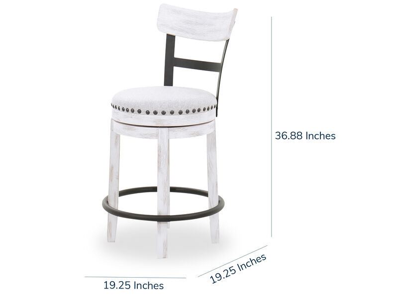 Valebeck Upholstered Swivel Barstool