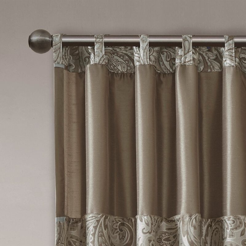 Gracie Mills Thornton Jacquard Curtain Panel Pair - 50x84"