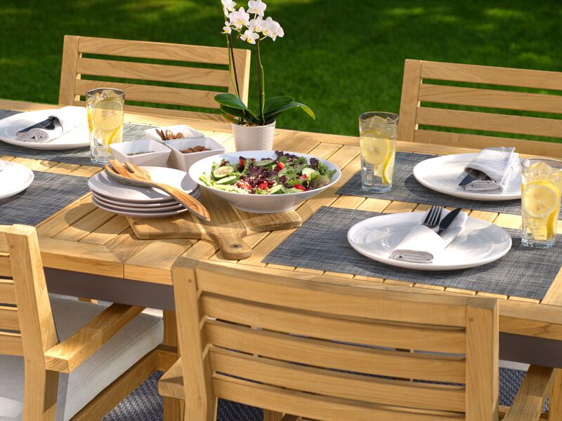 Rhodes 5 Piece Patio Dining Set with 72 in. Table