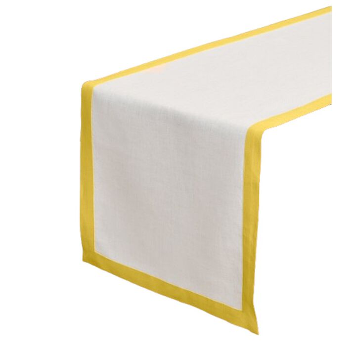 Solino Home 100% Pure Linen Table Runner 14 x 60 Inch | Classic