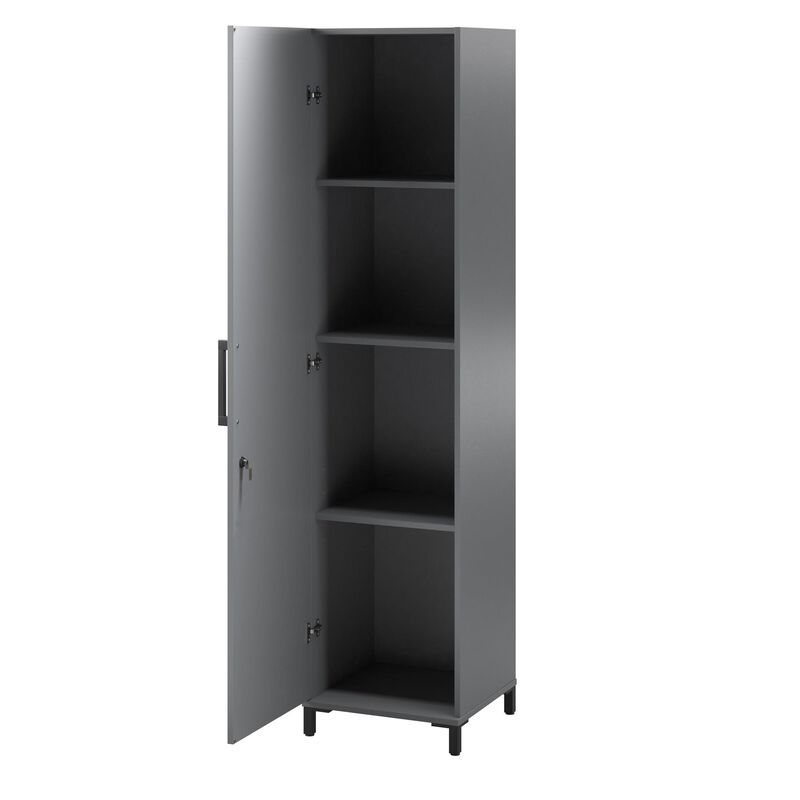 Shelby Tall 1 Door Garage Storage Cabinet, Graphite Gray