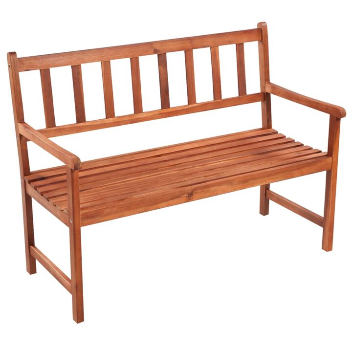 vidaXL Garden Bench with Cushion 47.2" Solid Acacia Wood