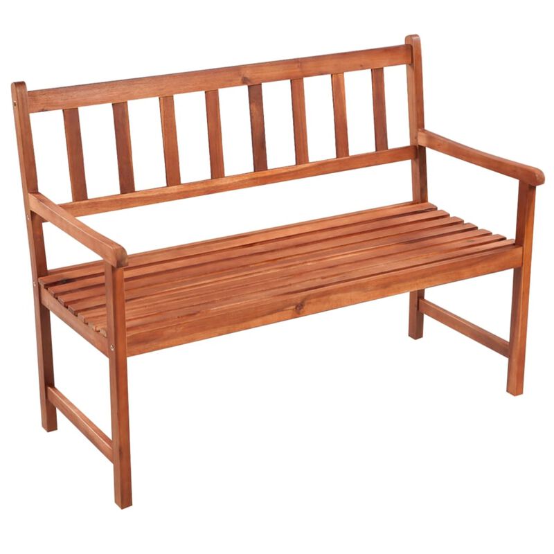 vidaXL Garden Bench with Cushion 47.2" Solid Acacia Wood