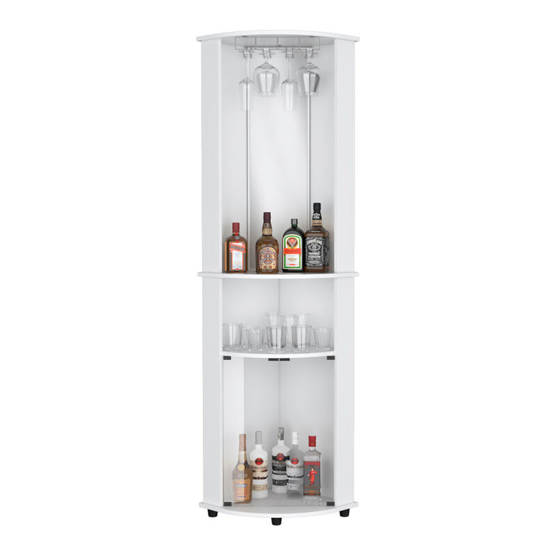 Corner Bar Cabinet Rialto, Living Room, White