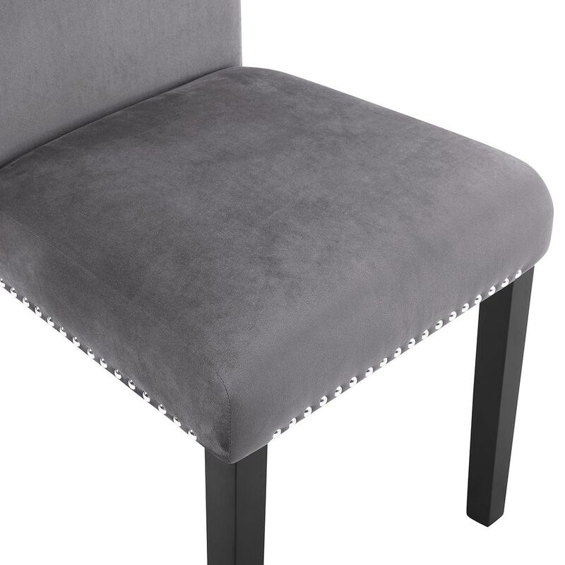 New Classic Furniture Celeste Gray Wood Upholstered Dining Chair (Set of 6)