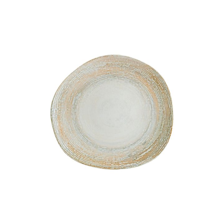 Patera 11.5" x 10.5" Organic Decorated Porcelain Plate