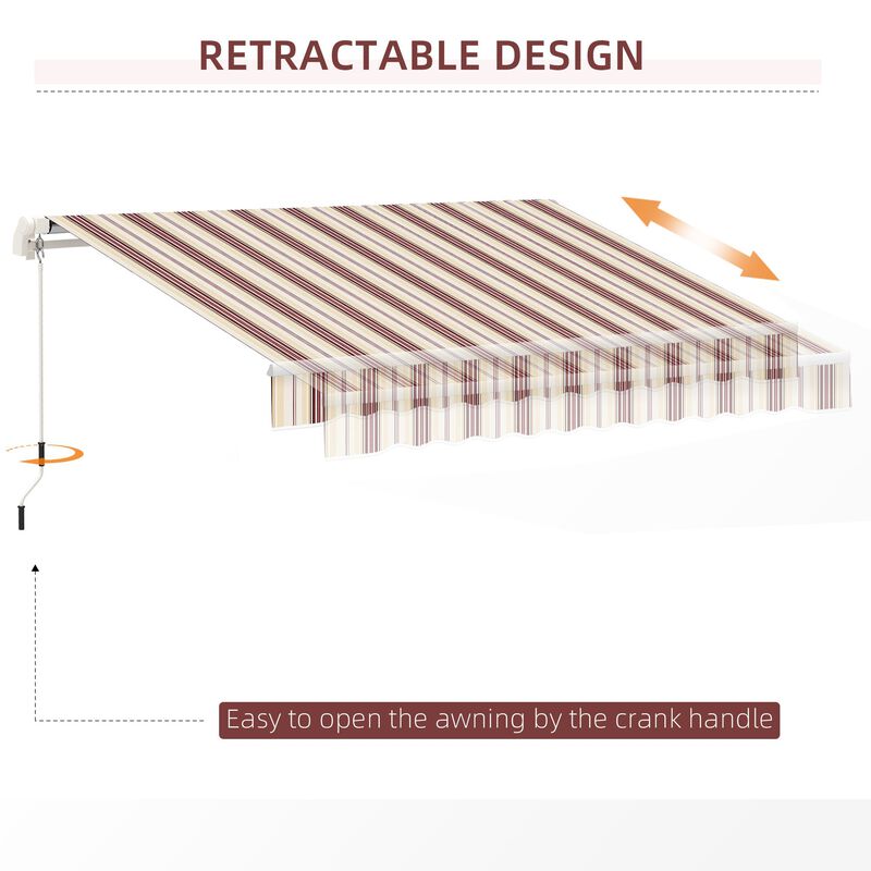 Crimson Yard Cover: 13x8 Adjustable Retractable Patio Awning