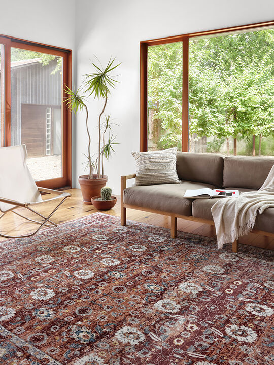 Samra SAM07 Brick/Multi 7'10" x 10' Rug