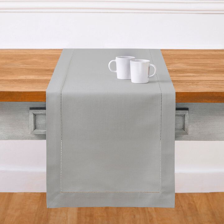 Solino Home Cotton Linen Hemstitch Table Runner