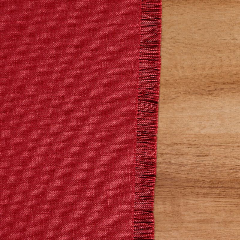 Solino Home 100% Pure Linen Table Runner 14 x 120 Inch | Fringe