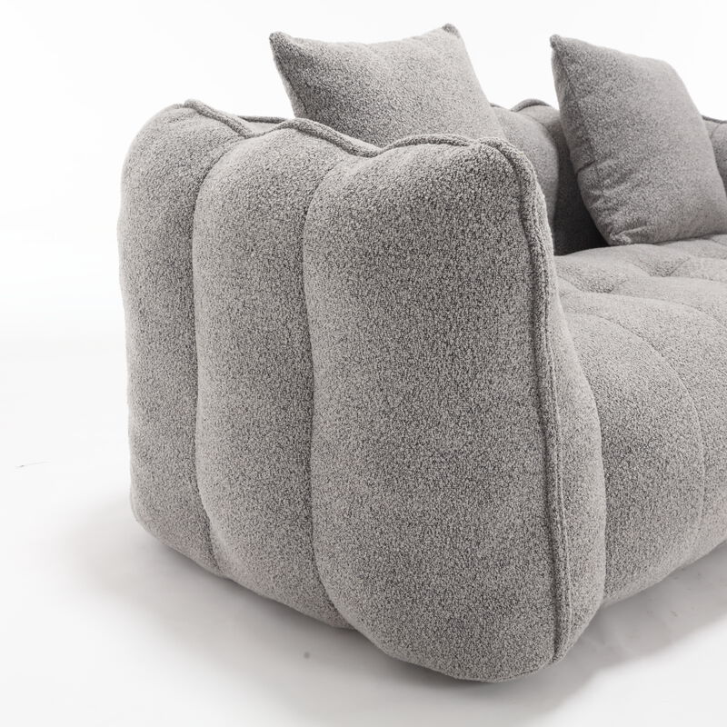 Merax Chenille Lazy Bean Bag Loveseat for Living Room