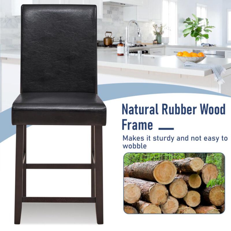 Hivvago 25 Inch Counter Height Set of 2 Bar Stools