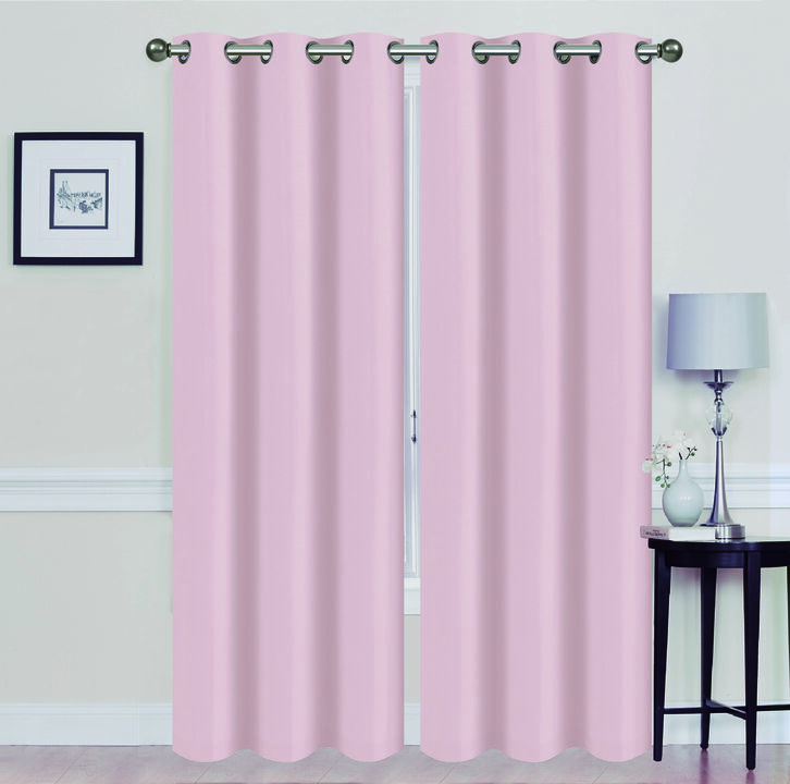 Solid Blackout Grommet Curtain Panels With Foam Backing (Set of 2)