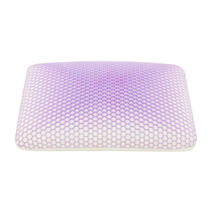 Gers Pillow, Dense Memory Foam and TPE Support, Ergonomic Shape 15x25 - Benzara