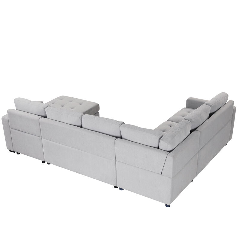 Merax Sectional Sleeper Sofa with Pull-out Bed