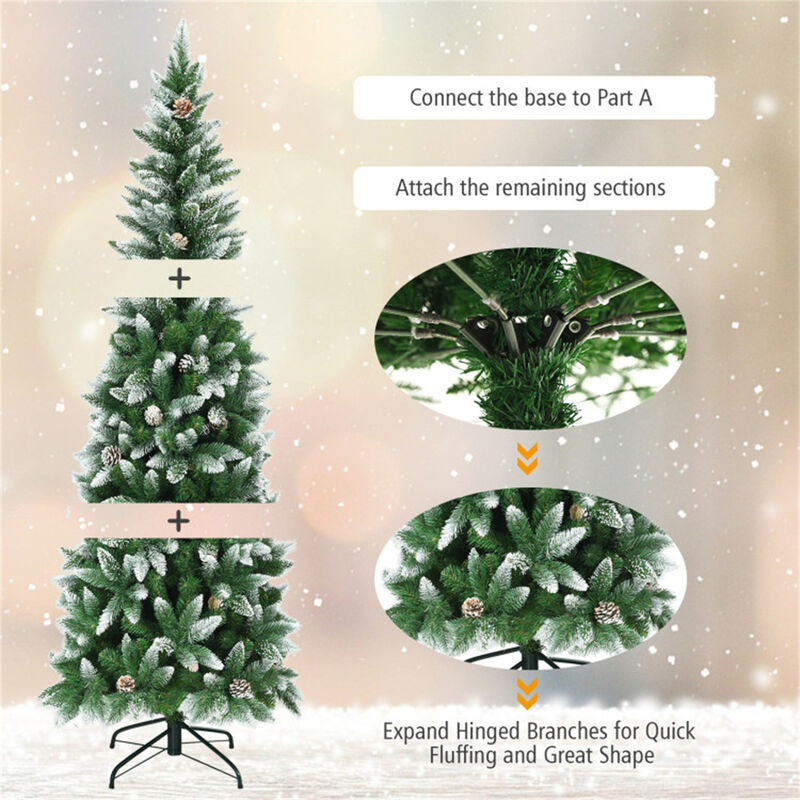 Artificial Tree with Pine Cones for a Rustic Holiday Look