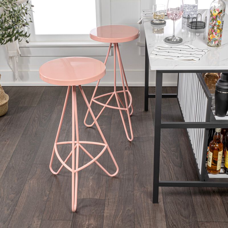 Trinity 30" Modern Industrial Iron Tripod Backless Bar Stool