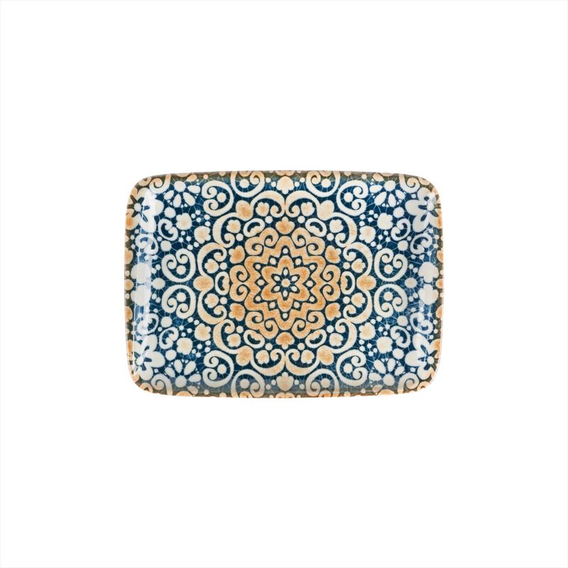 Alhambra 9" x 6" Rectangular Decorated Porcelain Plate (Set of 2)