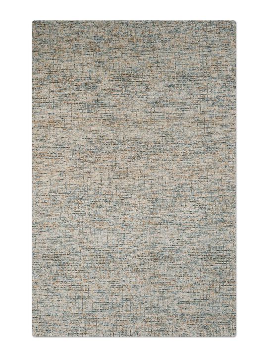 RUGSOTIC CARPETS HAND TUFTED WOOL ECO-FRIENDLY AREA RUGS  - 8'x10', Rectangle Shape, Blue & Beige, Solid Plain Design, High Pile Thick Handmade Area Rugs for Living Room, Bed Room (KWC111)