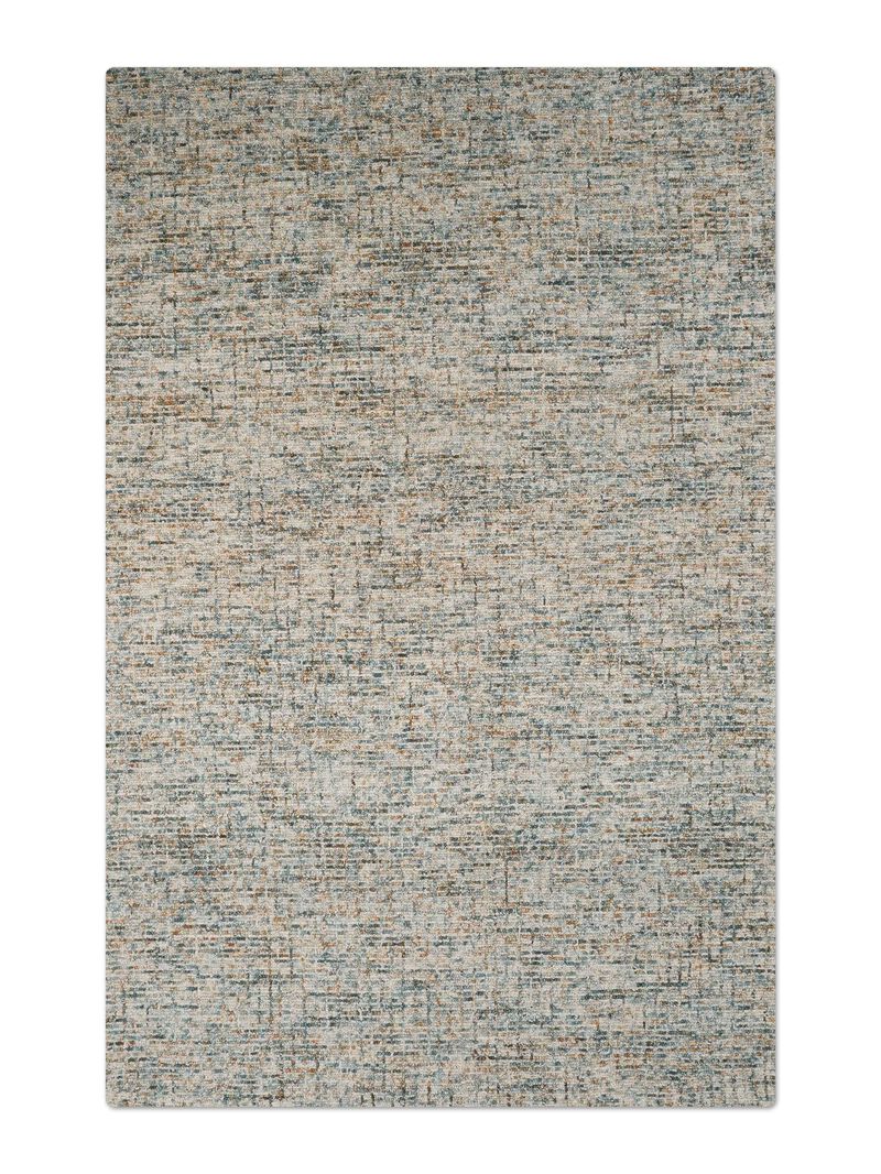 RUGSOTIC CARPETS HAND TUFTED WOOL ECO-FRIENDLY AREA RUGS  - 8'x10', Rectangle Shape, Blue & Beige, Solid Plain Design, High Pile Thick Handmade Area Rugs for Living Room, Bed Room (KWC111)
