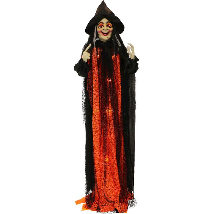 Haunted Hill Farm 72 Standing Light up Witch with sound
