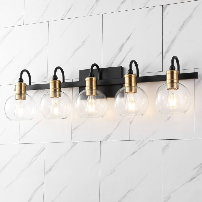 Marais Iron/Glass Rustic Vintage LED Vanity Light