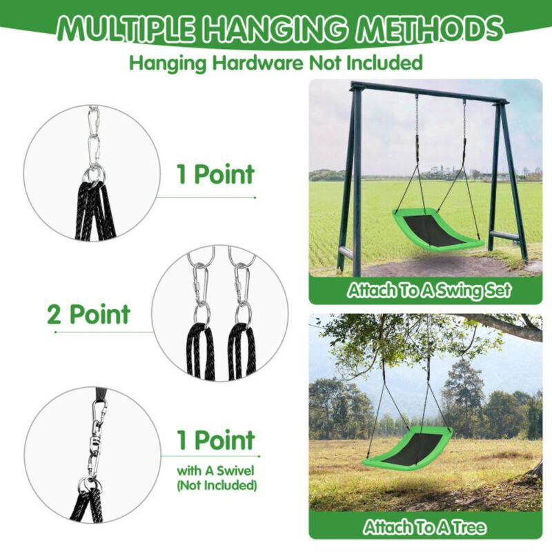 Hivvago 60 Inch Platform Tree Swing 700 lbs for Kids and Adults