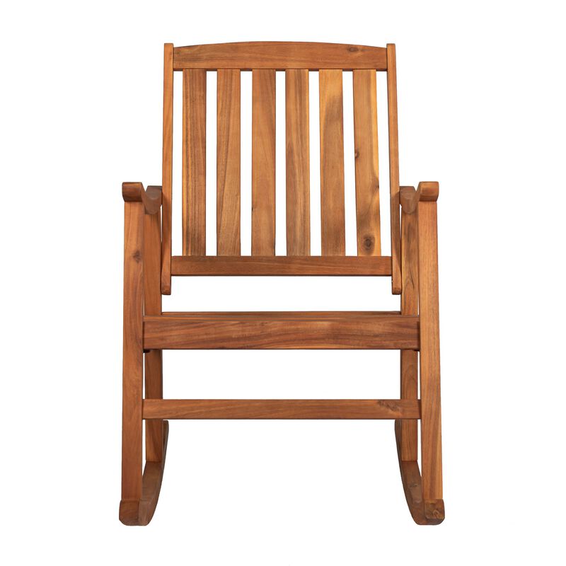 Penny Classic Slat Back Acacia Wood Patio Outdoor Rocking Chair