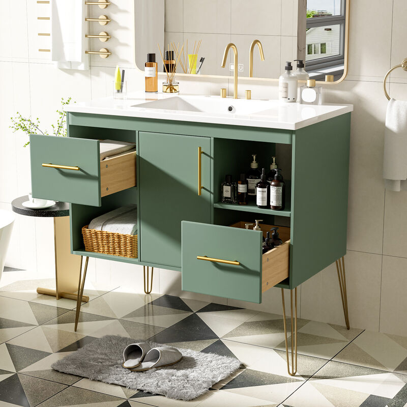 Merax 36'' Bathroom Vanity with Resin Sink
