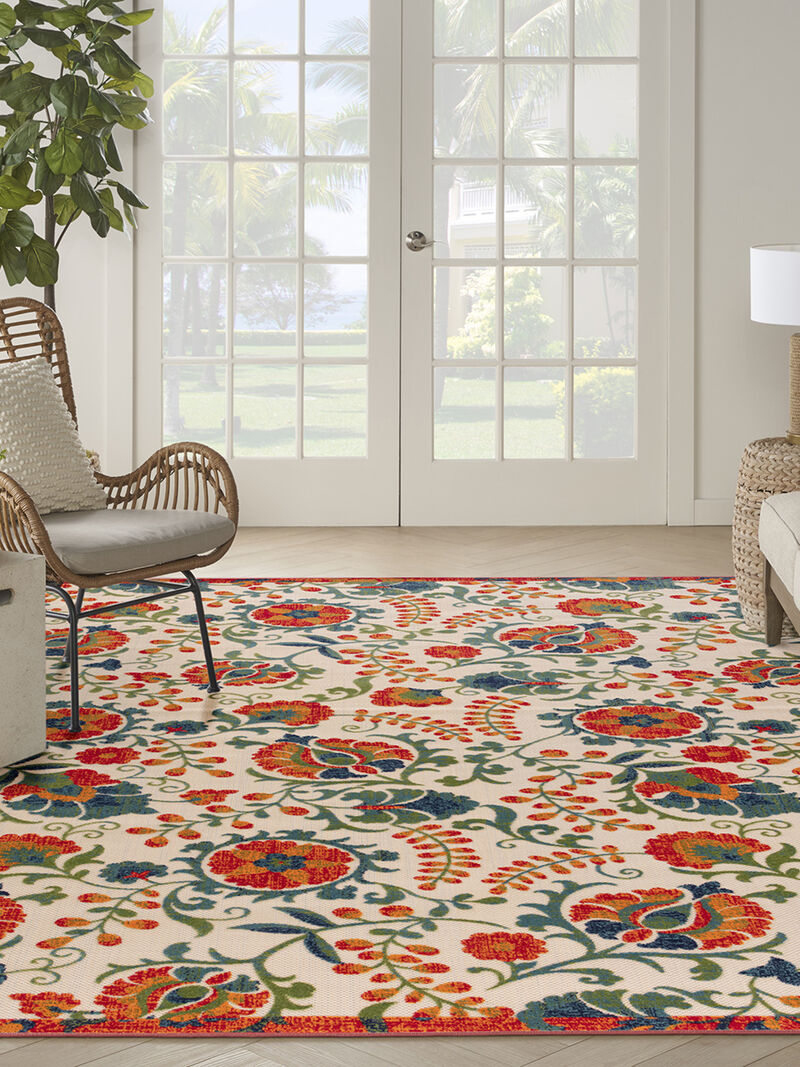 Aloha ALH17 Red/Multicolor 6' x 9' Rug