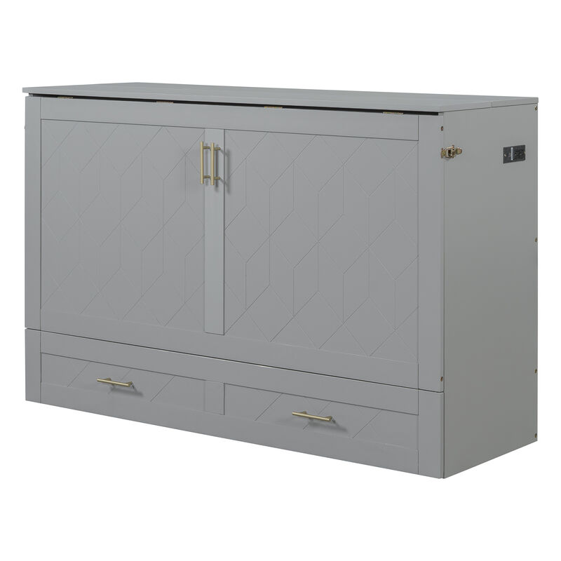 Merax Pulley Structure Design Murphy Bed Cabinet