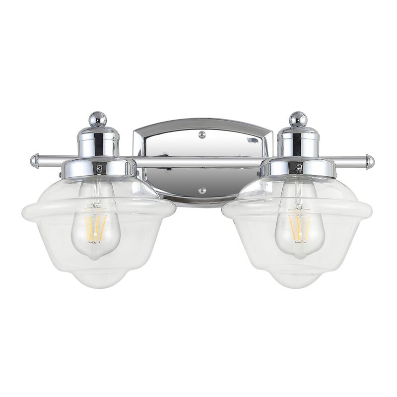 Orleans Iron/Glass Schoolhouse LED Vanity Light