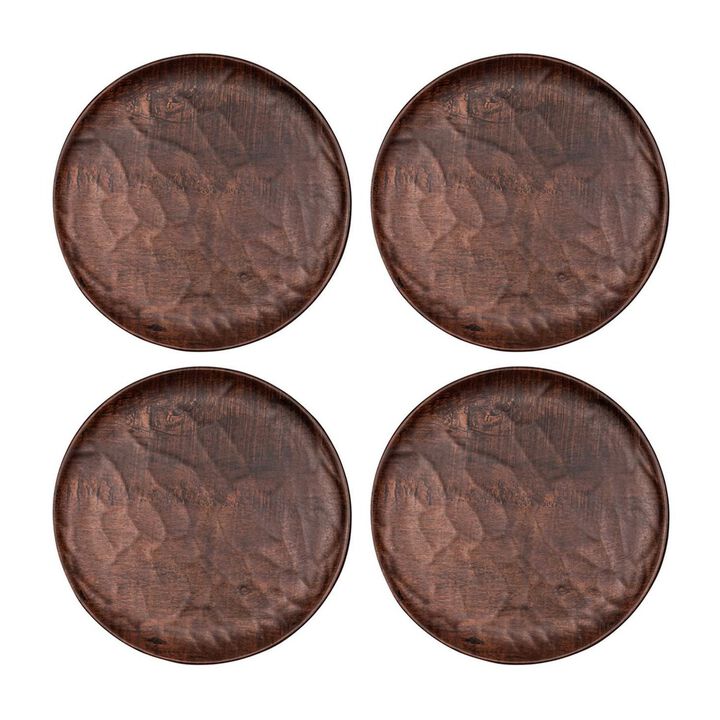 Turgla Composite dia.8.25" Round Brown Composite Plate (Set of 4)