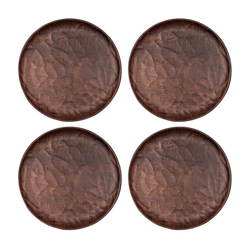 Turgla Composite dia.8.25" Round Brown Composite Plate (Set of 4)