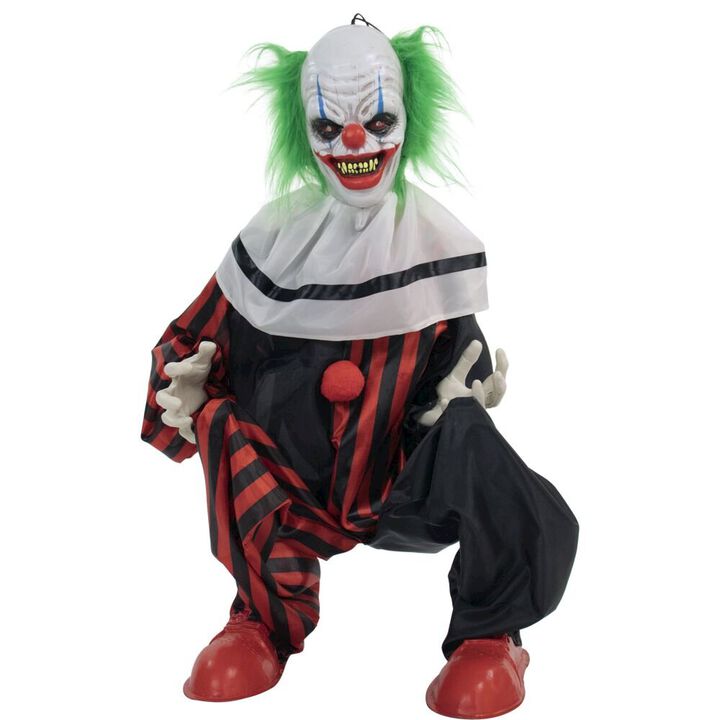 Haunted Hill Farm 31 Standing Clown, Animation, Lights, Sound
